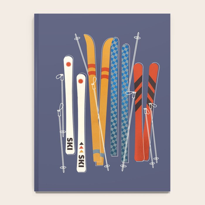 Retro Colorful Skis Notebook Gallery Image 4