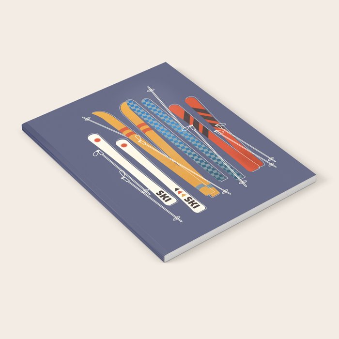 Retro Colorful Skis Notebook Gallery Image 2