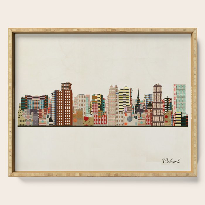orlando skyline Serving Tray Gallery Image 1