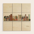 orlando skyline Wood Wall Art Gallery Image 1