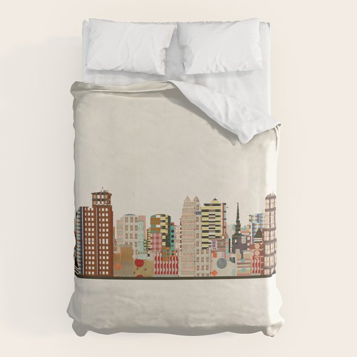 orlando skyline Duvet Cover Gallery Image 1