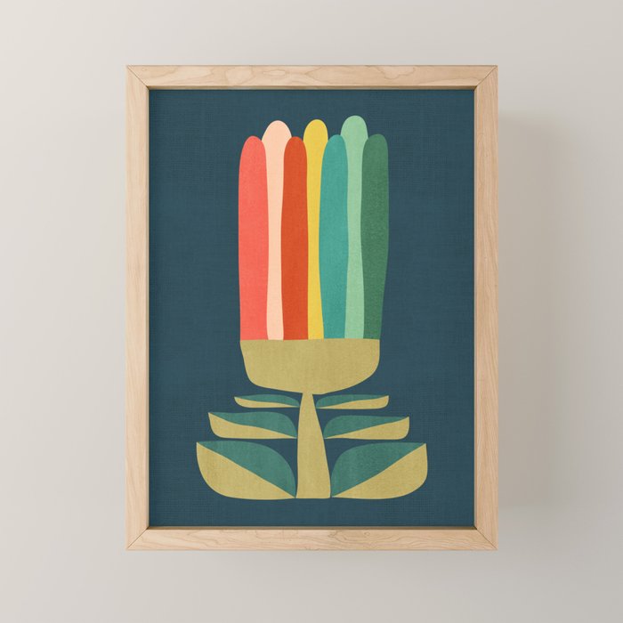 Little rainbow flower Mini Art Print Gallery Image 1