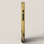 Vintage Japanese Floral Gold Leaf Screen With Wisteria and Peonies iPhone Case Gallery Image 2