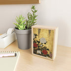 Vintage Japanese Floral Gold Leaf Screen With Wisteria and Peonies Mini Art Print Gallery Image 2