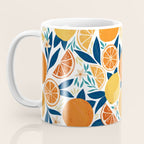 Citrus Fruits - Blue and Orange Coffee Mug Gallery Image 3