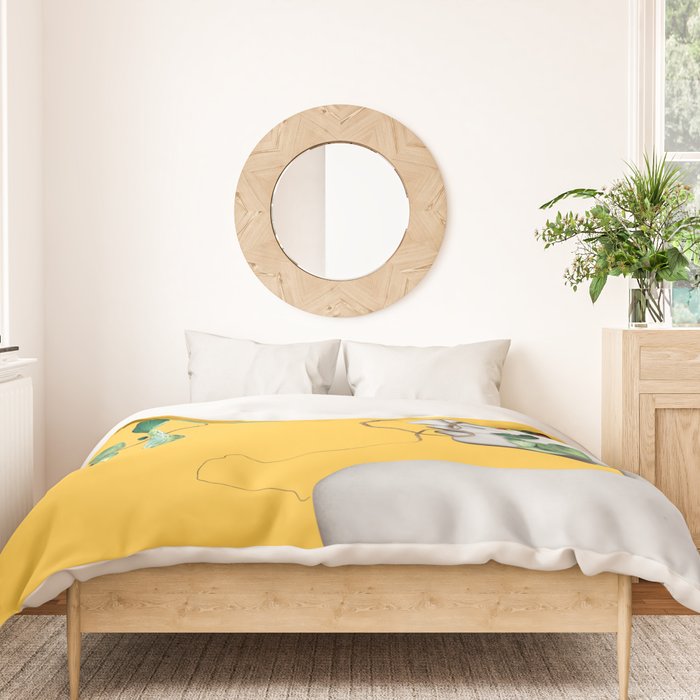 Lady Flowers Duvet Cover Gallery Image 3