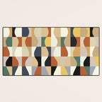 Retro Neutral Wavy Checker Desk Mat Gallery Image 3