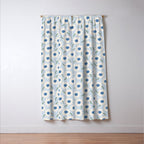 Flower field - charming blue Window Curtain Gallery Image 3