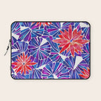 Water Lilies - Indigo & Red Palette Laptop Sleeve Gallery Image 1