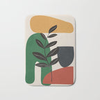 Modern Abstract Minimal Shapes Branches Art 5 Bath Mat Gallery Image 1