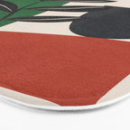 Modern Abstract Minimal Shapes Branches Art 5 Bath Mat Gallery Image 3