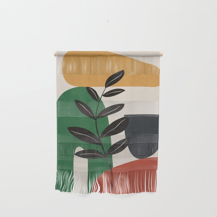 Modern Abstract Minimal Shapes Branches Art 5 Wall Hanging Gallery Image 1