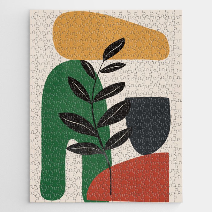 Modern Abstract Minimal Shapes Branches Art 5 Jigsaw Puzzle Gallery Image 1