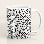 seamless pattern with graphic black leaves Coffee Mug Gallery Image 1