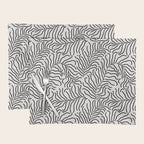 seamless pattern with graphic black leaves Placemat Gallery Image 1