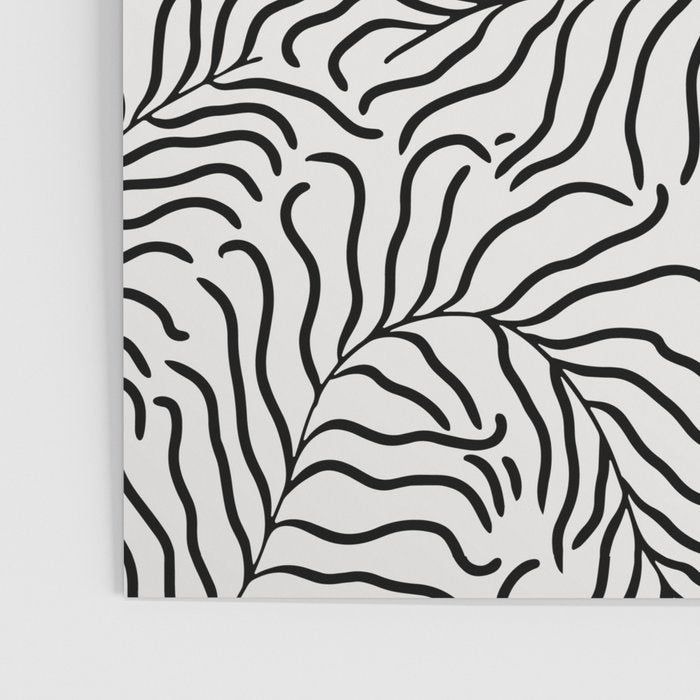 seamless pattern with graphic black leaves Poster Gallery Image 3