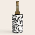 seamless pattern with graphic black leaves Wine Chiller Gallery Image 2