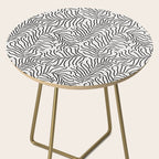 seamless pattern with graphic black leaves Side Table Gallery Image 2