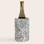 seamless pattern with graphic black leaves Wine Chiller Gallery Image 1