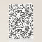 seamless pattern with graphic black leaves Stationery Card Gallery Image 2