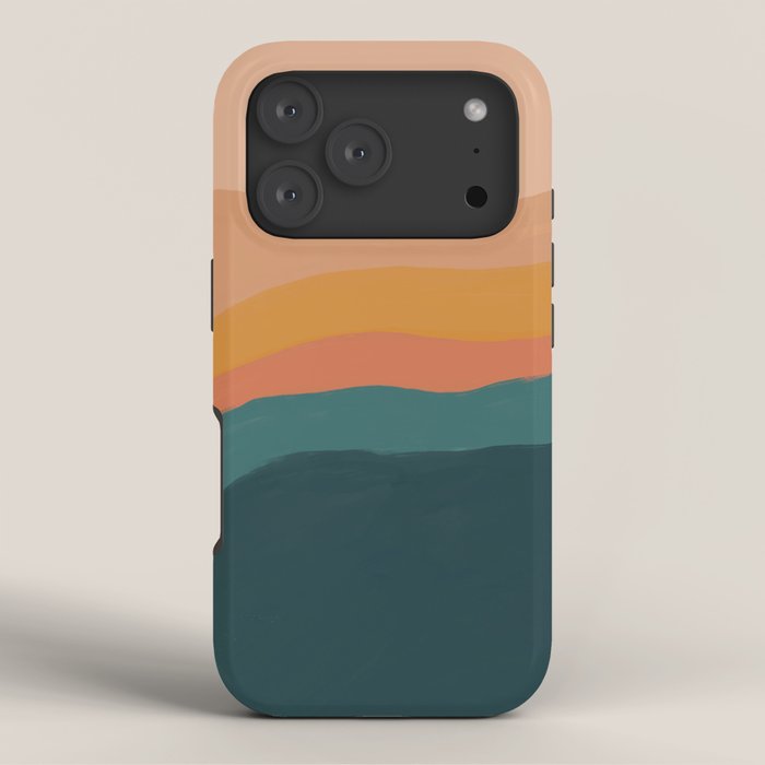 Waves On Sunset Hill | Waves Texture Design iPhone Case Gallery Image 3