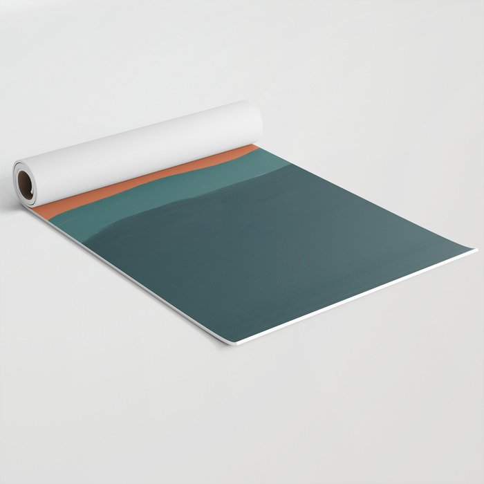 Waves On Sunset Hill | Waves Texture Design Yoga Mat Gallery Image 2