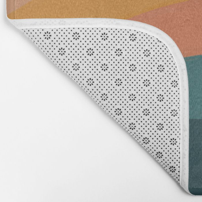 Waves On Sunset Hill | Waves Texture Design Bath Mat Gallery Image 2