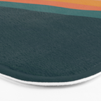 Waves On Sunset Hill | Waves Texture Design Bath Mat Gallery Image 3