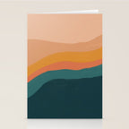 Waves On Sunset Hill | Waves Texture Design Stationery Card Gallery Image 2