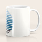 Green Blue Mid Century Modern Minimalist Scandinavian Colorful Stripes Geometric Pattern Round Circl Coffee Mug Gallery Image 1