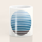 Green Blue Mid Century Modern Minimalist Scandinavian Colorful Stripes Geometric Pattern Round Circl Coffee Mug Gallery Image 4