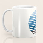 Green Blue Mid Century Modern Minimalist Scandinavian Colorful Stripes Geometric Pattern Round Circl Coffee Mug Gallery Image 3
