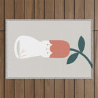 Cat and Plants: Flower Fragrance  Outdoor Rug Gallery Image 1