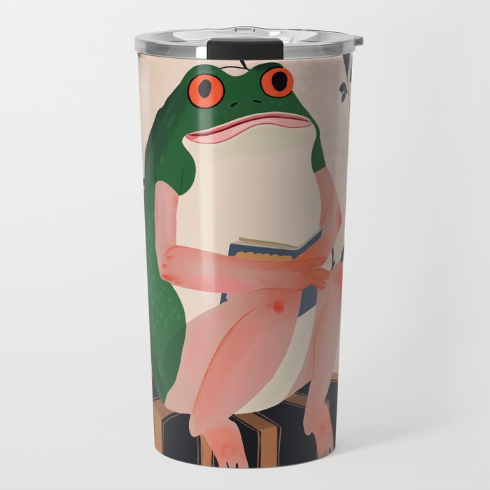 The Bookish Frog Travel Mug Gallery Image 1