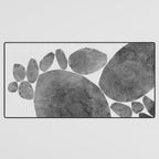 Balancing / Gray on White Desk Mat Gallery Image 3