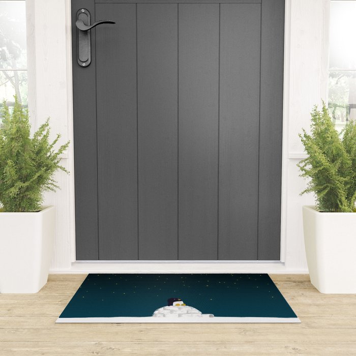 Star gazing - Penguin's dream of flying Welcome Mat Gallery Image 3