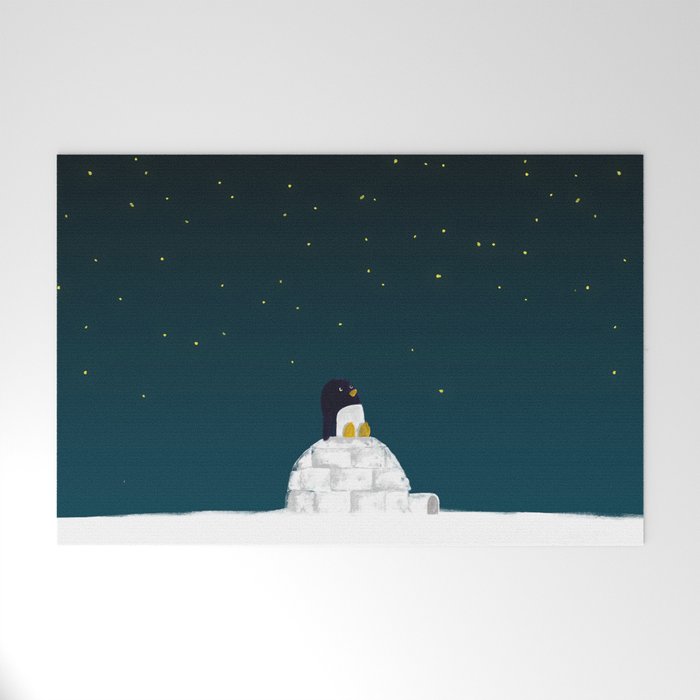 Star gazing - Penguin's dream of flying Welcome Mat Gallery Image 1