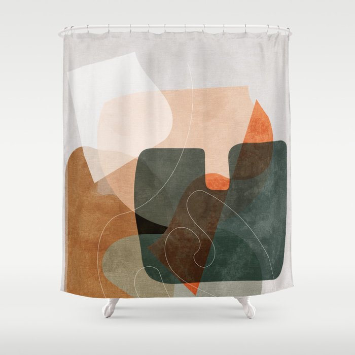 minimal shapes III Shower Curtain Gallery Image 1