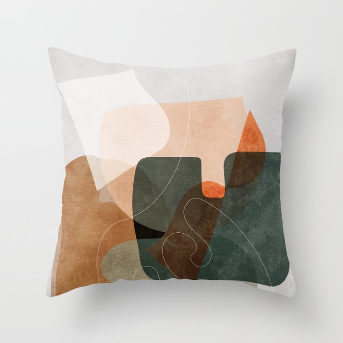 minimal shapes III Throw Pillow Gallery Image 1