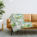 Geckos - Green Palette Throw Blanket Gallery Image 1