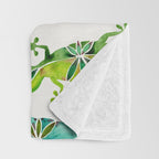 Geckos - Green Palette Throw Blanket Gallery Image 3