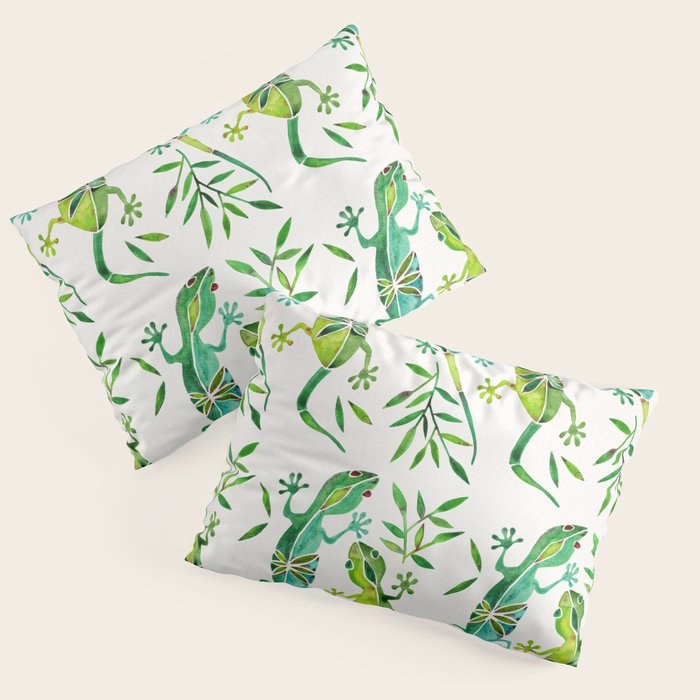 Geckos - Green Palette Pillow Sham Gallery Image 3