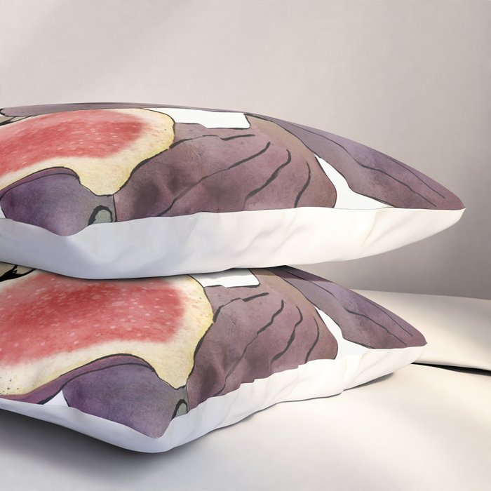 figs still life botanical watercolor Pillow Sham Gallery Image 3