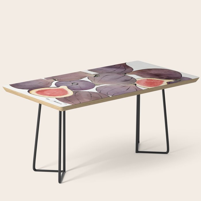 figs still life botanical watercolor Coffee Table Gallery Image 1