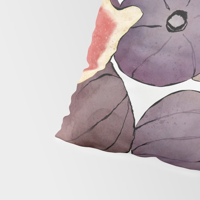 figs still life botanical watercolor Pillow Sham Gallery Image 4