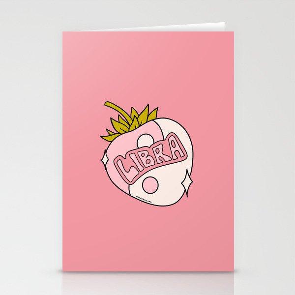 Libra Strawberry Stationery Card Gallery Image 2