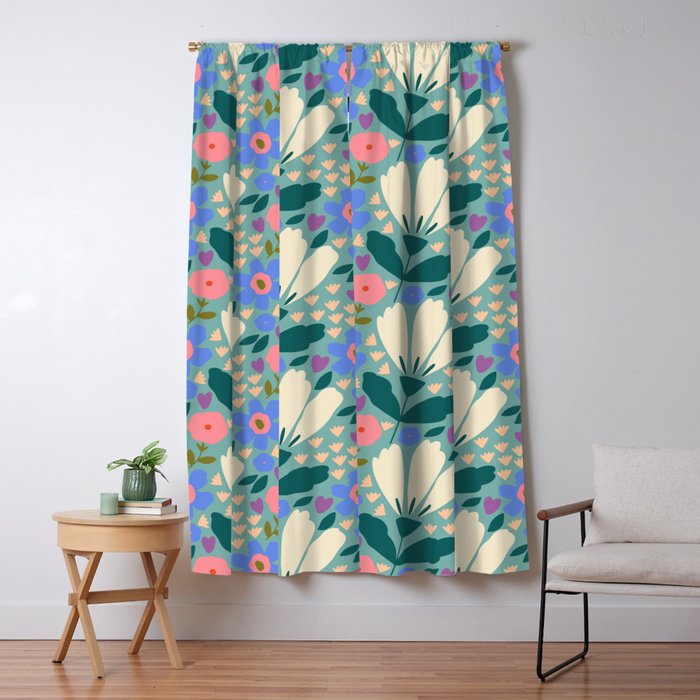 Pretty Bloom - Summer vibe Window Curtain Gallery Image 1