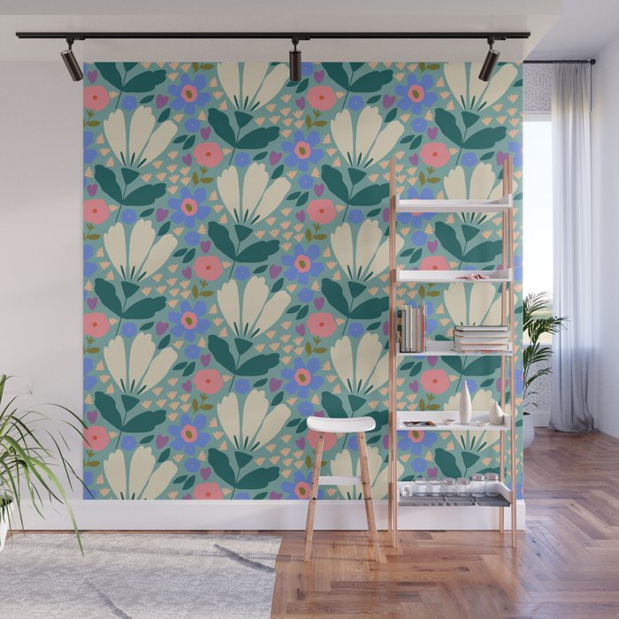 Pretty Bloom - Summer vibe Wall Mural Gallery Image 1