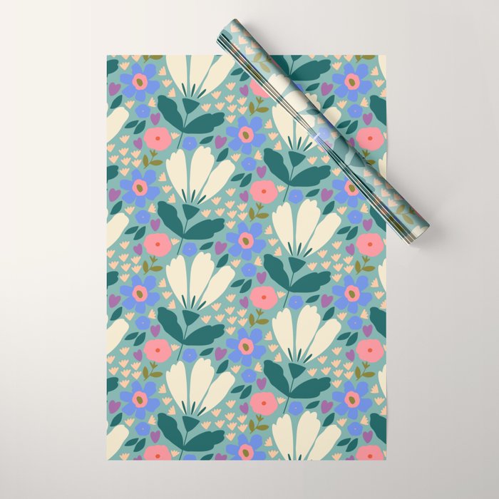 Pretty Bloom - Summer vibe Wrapping Paper Gallery Image 1