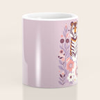 Serene Tiger in Blooming Garden - Pastel Floral Illustration Coffee Mug Gallery Image 4